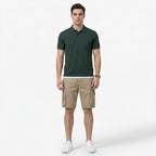 Oldevaine | Men's Multi-Pocket Cargo Shorts with Drawstring Waist - optimize