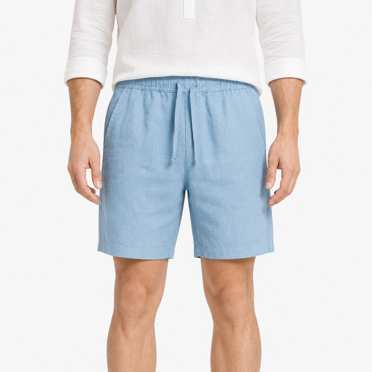 Oldevaine | Men's Casual Drawstring Waist Relaxed Fit Shorts - optimize