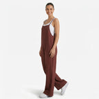 Oldevaine | Women's Sleeveless Wide Leg Casual Jumpsuit with Spaghetti Straps - optimize
