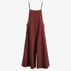 Oldevaine | Women's Sleeveless Wide Leg Casual Jumpsuit with Spaghetti Straps - optimize