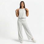 Oldevaine | Two Piece Classic Sleeveless Round Neck Wide Leg Trousers Set - optimize