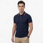 Oldevaine | Men's Contrast Trim Short Sleeve Polo Shirt - optimize