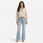 Oldevaine | Women's Printed Lace Trim Long Sleeve Boho Blouse - optimize