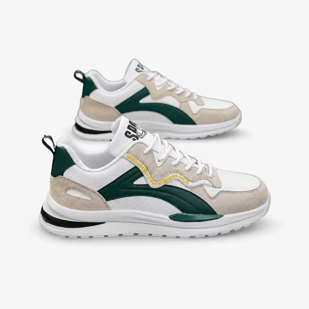 Oldevaine | Men's Colour Block Lace Up Casual Trainers - optimize