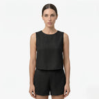 Oldevaine | Women's Two Piece Set Crew Neck Sleeveless Top and Shorts - optimize