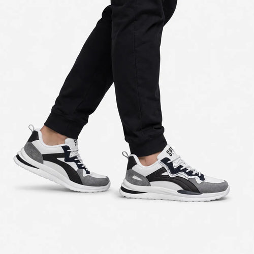 Oldevaine | Men's Colour Block Lace Up Casual Trainers - optimize
