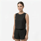 Oldevaine | Women's Two Piece Set Crew Neck Sleeveless Top and Shorts - optimize