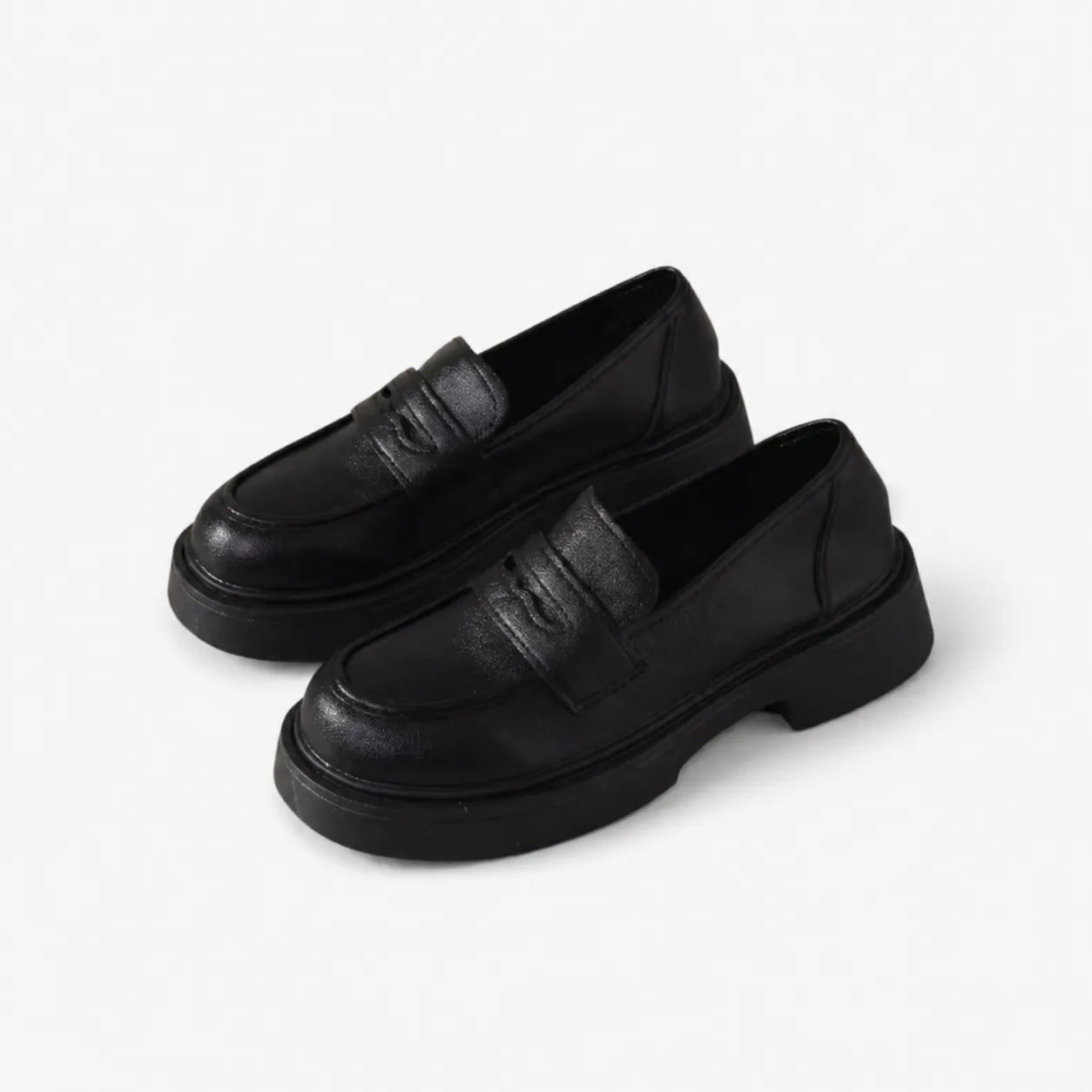 Oldevaine | Women's Leather Platform Loafers Slip On Penny Shoes - optimize