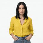 Oldevaine | Women's Button Up Long Sleeve Shirt with Classic Collar - optimize
