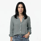 Oldevaine | Women's Button Up Long Sleeve Shirt with Classic Collar - optimize