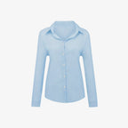 Oldevaine | Women's Button Up Long Sleeve Shirt with Classic Collar - optimize